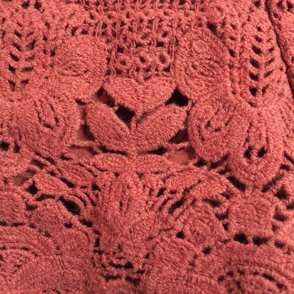 Red Crochet Shorts - Picture 3 of 5